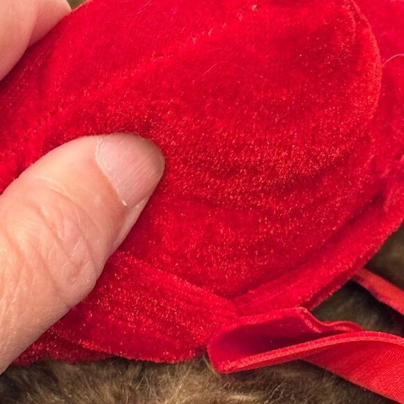 GUND Brown Teddy Bear Plush Red Star Ring Jewelry Holder Bow Stuffed Animal - Picture 10 of 10